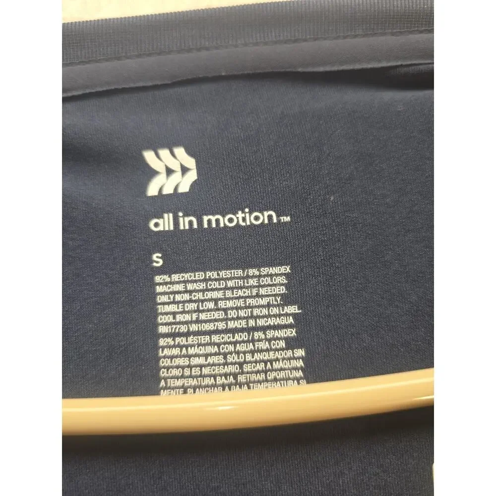All In Motion Mens Shirt Long Sleeve Size Small Blue Casual Basic Crew Neck 6836 - Picture 2 of 6